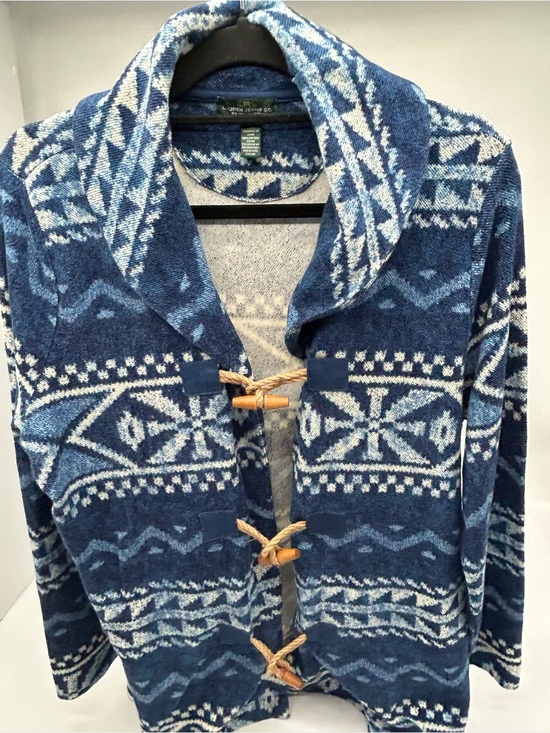 Ralph Lauren Sweaters - Ralph Lauren Navy and Cream Nordic Toggle Cardigan
